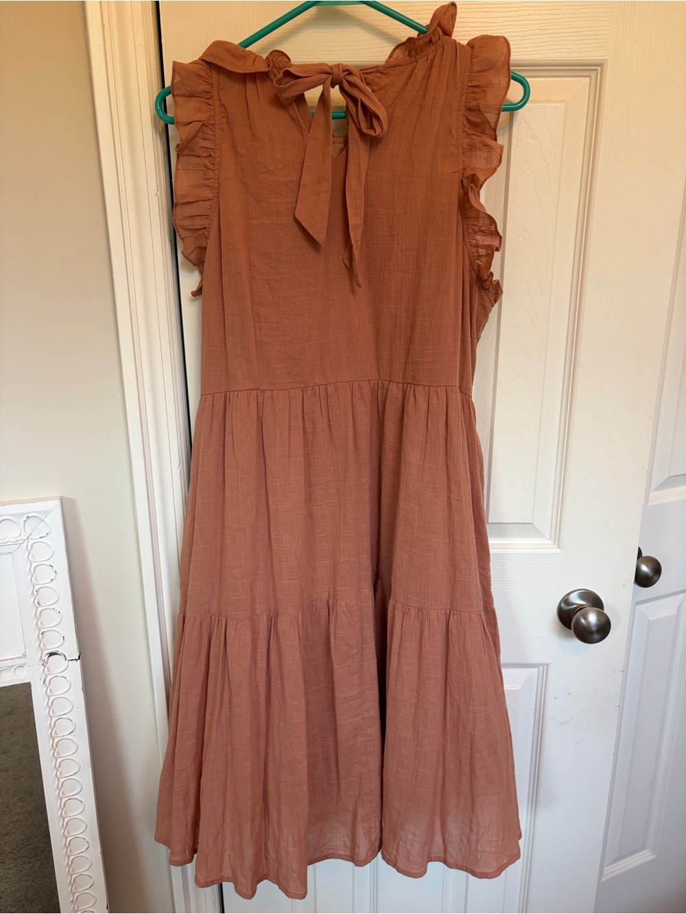 Listicle Rust Midi Ruffle Sundress - Picture 2 of 5